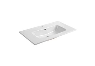 Тумба с раковиной Aquatek Вега AQ77080-MW 81 см белый матовый